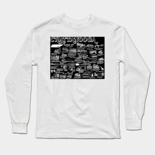 Chattanooga Map Art Long Sleeve T-Shirt